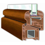 Przekrój okna Veka Perfectline