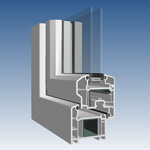 Przekrój okna Veka Perfectline